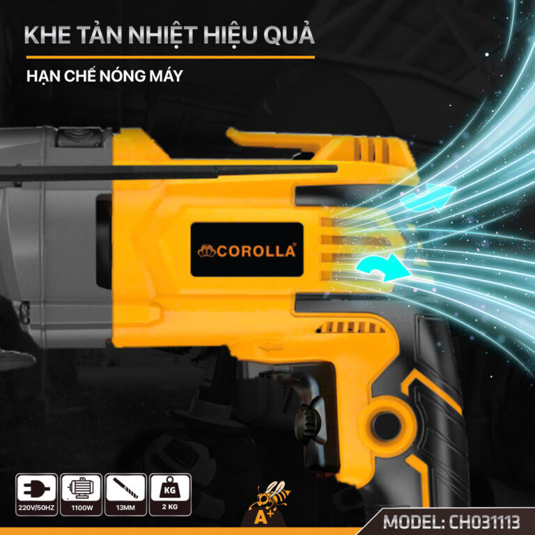 Máy khoan đầu 13MM kèm búa COROLLA CH031113