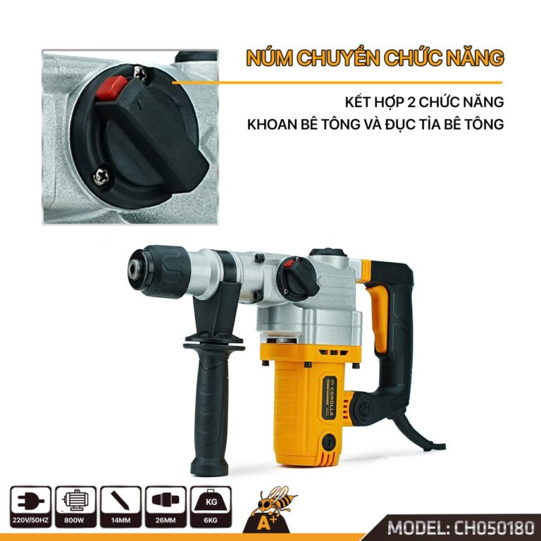 Máy đục bê tông hai chức năng COROLLA CH050180
