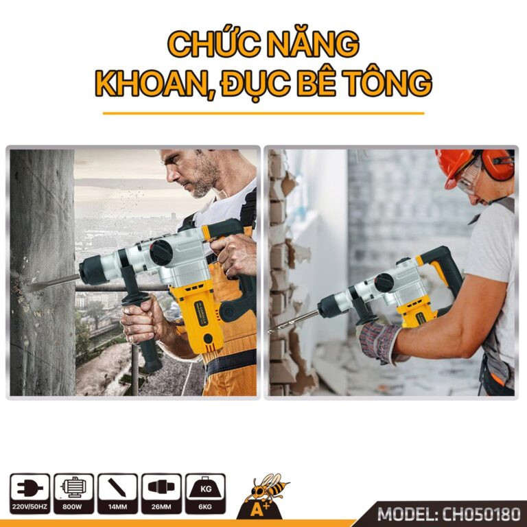 Máy đục bê tông hai chức năng COROLLA CH050180