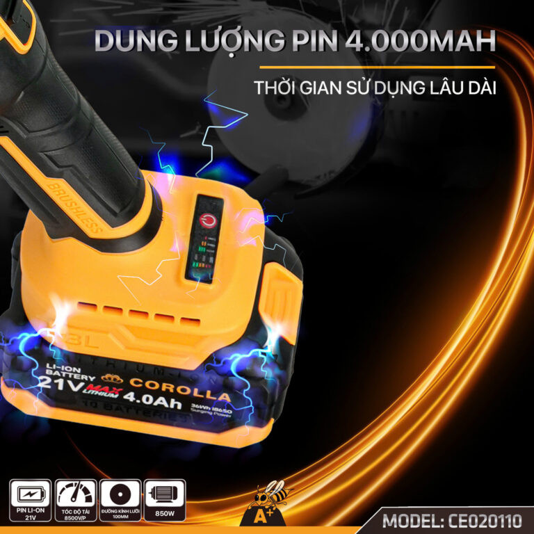Máy Mài Góc Dùng Pin 100MM COROLLA CE020110