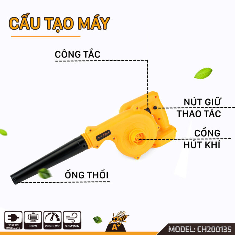 Thân Máy Thổi Lá Cầm Tay Dùng Pin COROLLA CH200135