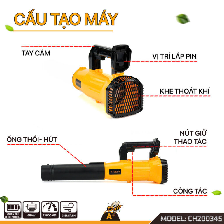 Thân Máy Thổi Lá Dùng Pin COROLLA CH200345
