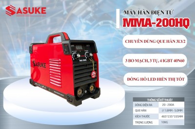 Máy hàn điện tử SASUKE MMA-200HQ (dòng cao cấp)
