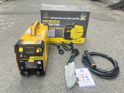 Máy hàn điện tử IGBT Hồng Ký HK 200A, hàn que 3.2 liên tục