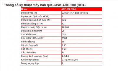 Máy hàn que Jasic ARC 200 (R04)