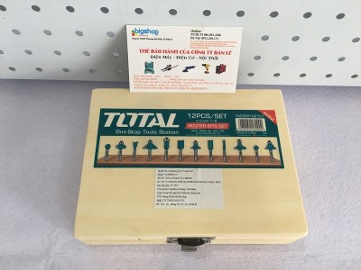 Bộ 12 mũi phay gỗ 1/2" (12.7mm) TACSR0102121
