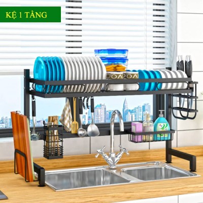 Kệ bát trên bồn rửa thông minh, khánh khuẩn cao cấp 1 tầng 