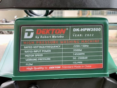 Máy Xịt Rửa Xe Chỉnh Áp Dekton DK-HPW3500 -3500W