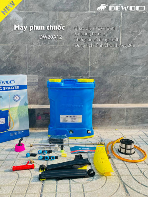 Máy phun thuốc trừ sâu DEWOO DW20A12, 20 Lít (2 bơm)