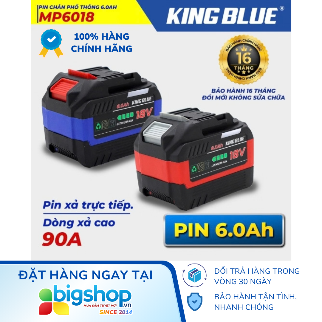 Pin chân phổ thông 18V/6.0Ah KINGBLUE MP6018