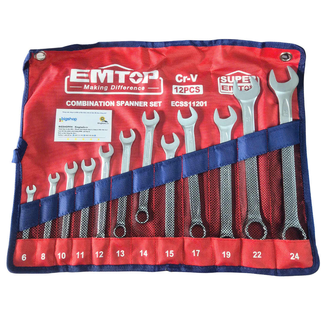 Bộ cờ lê vòng miệng 6-24mm EMTOP ECSS11201