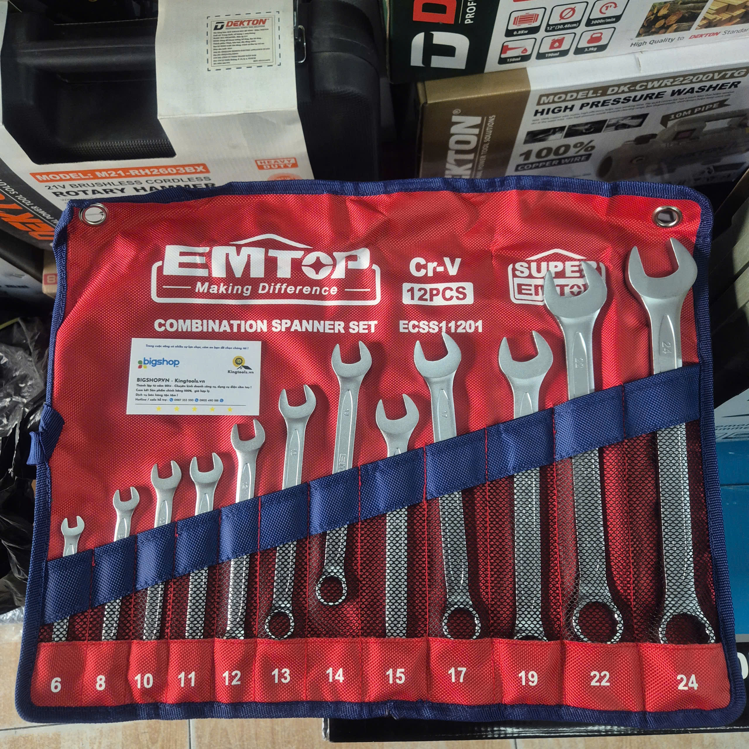 Bộ cờ lê vòng miệng 6-24mm EMTOP ECSS11201
