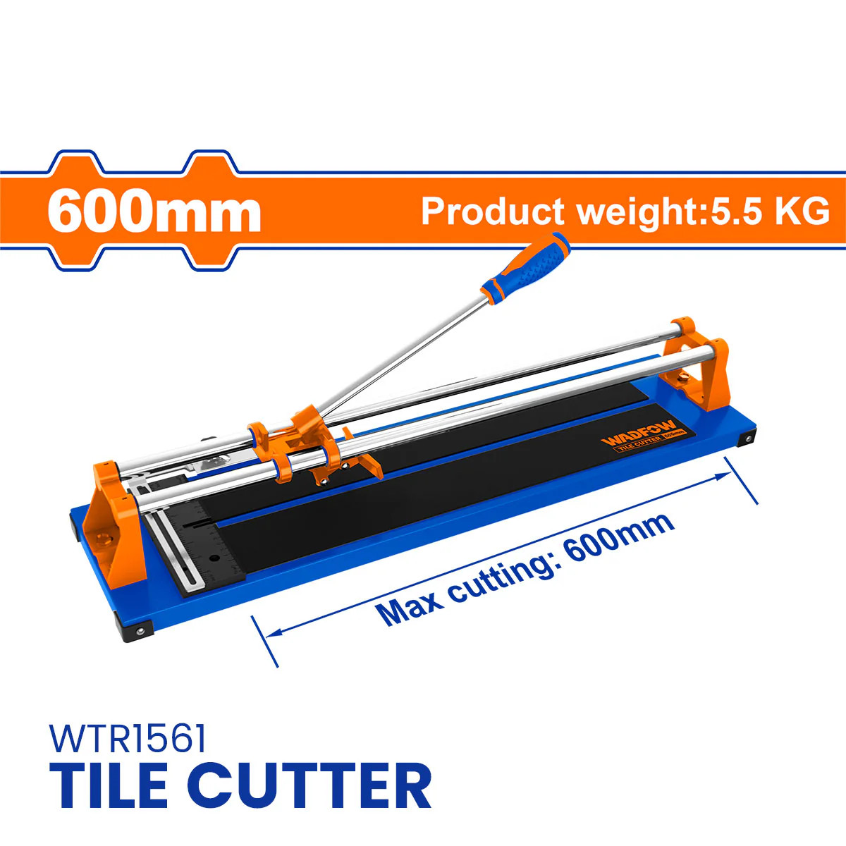 Bàn cắt gạch đẩy tay 600mm WADFOW WTR1561 chính hãng