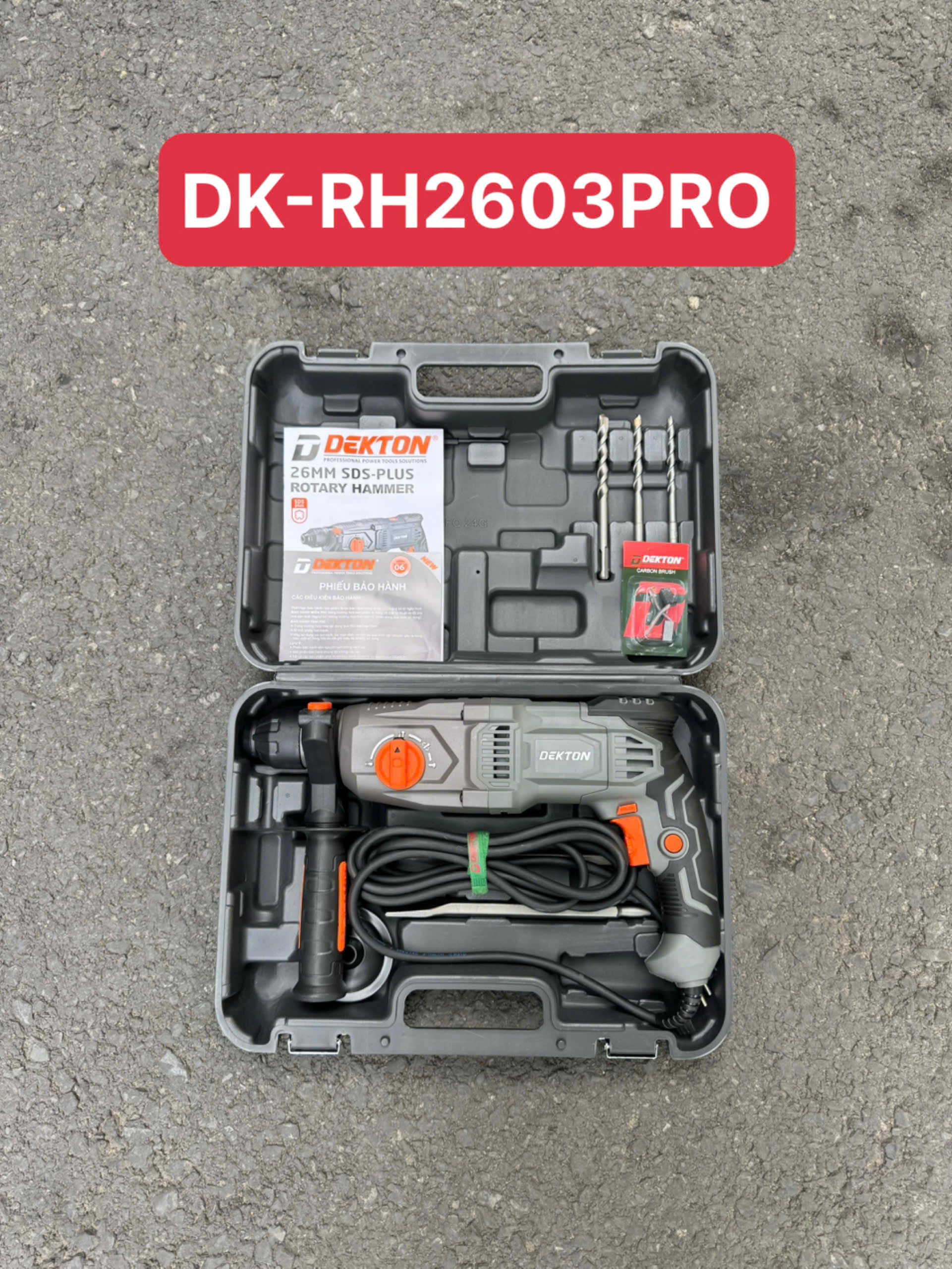 Máy Khoan Bê Tông 3 Chức Năng 1050W DEKTON DK-RH2603PRO