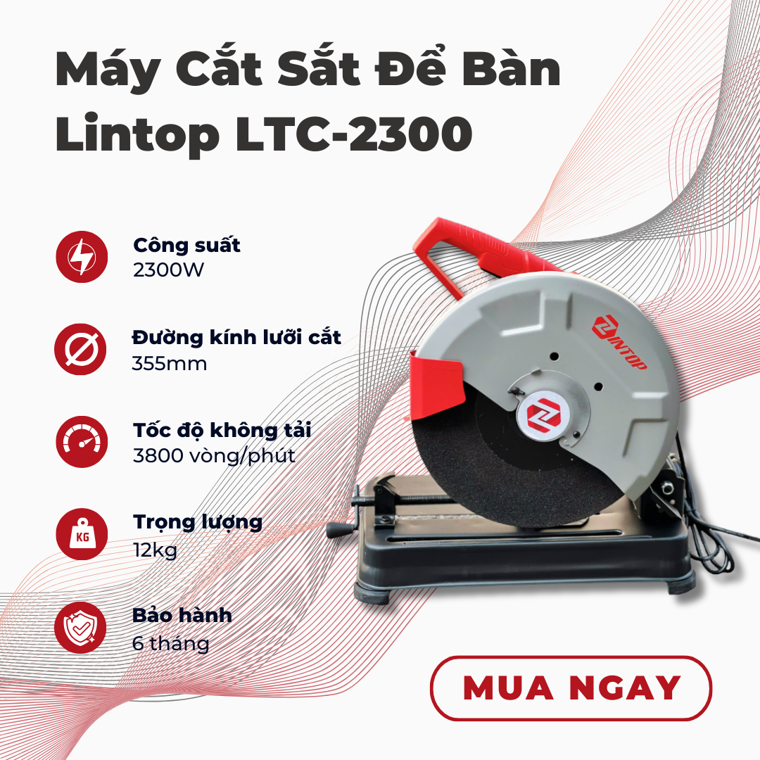 Máy Cắt Sắt Để Bàn 2300W, 355mm Lintop LTC-2300