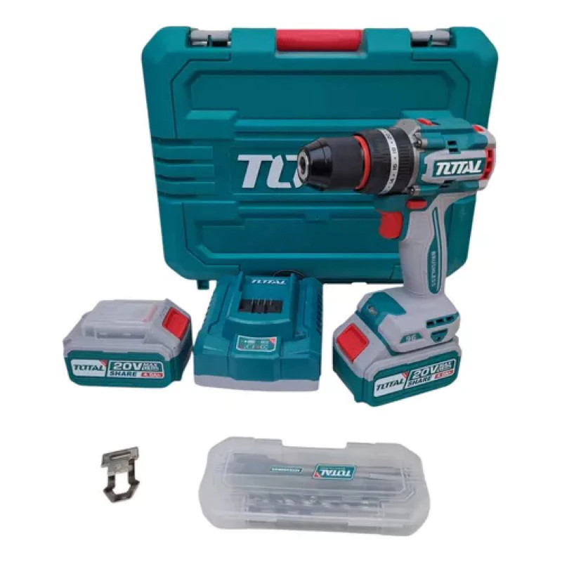 Máy khoan TOTAL không chổi than 96Nm dùng pin 20V TIDLI20968