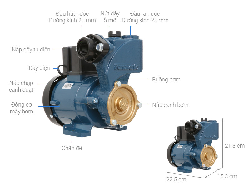 Máy bơm đẩy cao 200W Panasonic GP-200JXK