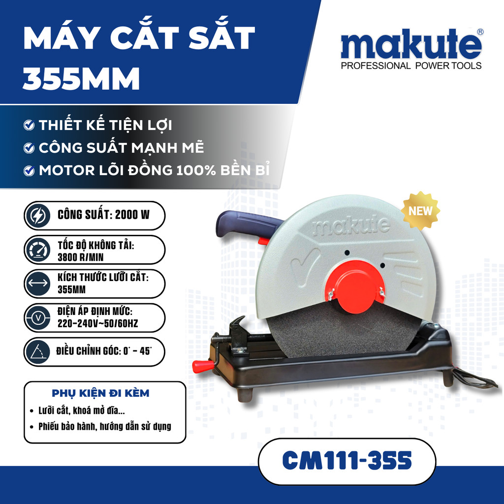 Máy cắt sắt 355mm 2000W Makute CM111-355