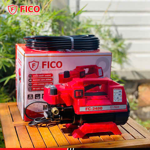 MÁY XỊT RỬA XE CAO CẤP FICO | FC-2480 2480W , có chỉnh áp 
