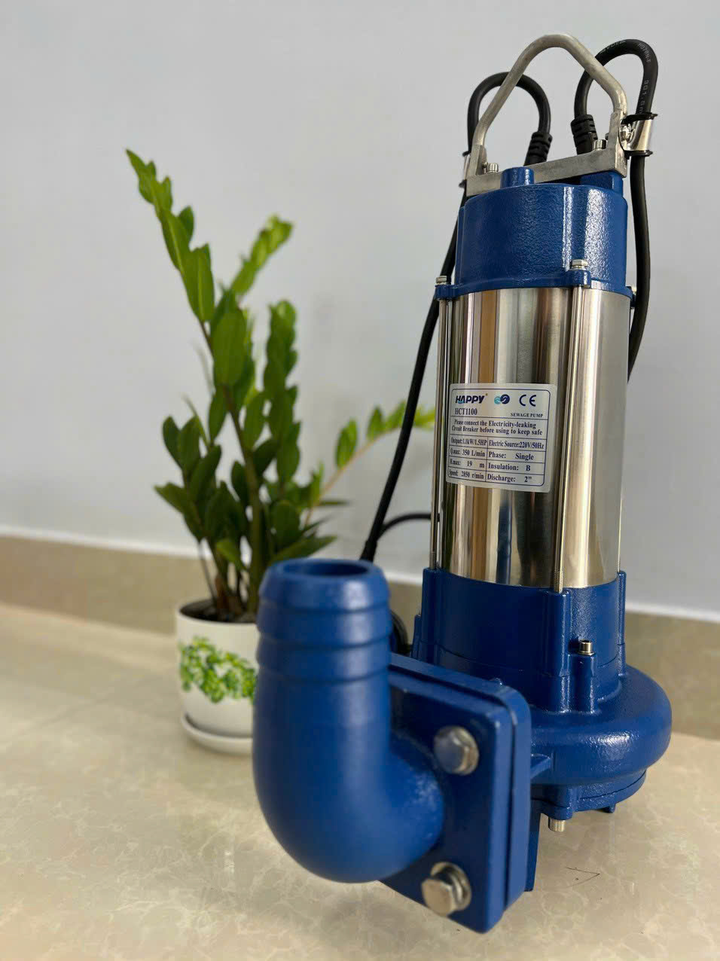 Máy bơm chìm nước thải HAPPY PUMP HCT1100, cao cấp có cắt rác
