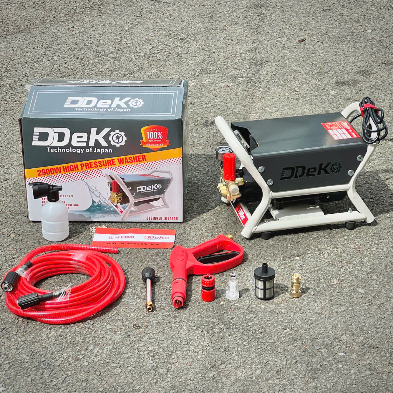Máy rửa xe cao áp 2900W DEKO DK-2900B