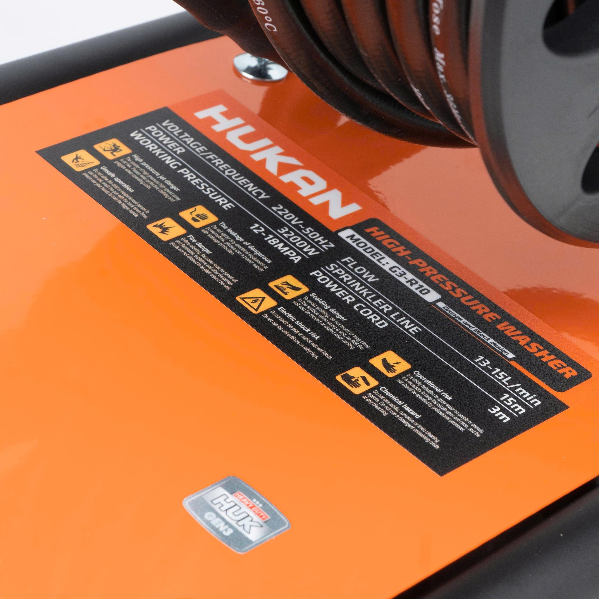 Máy xịt rửa xe có chỉnh áp 3200W HUKAN G3-R10