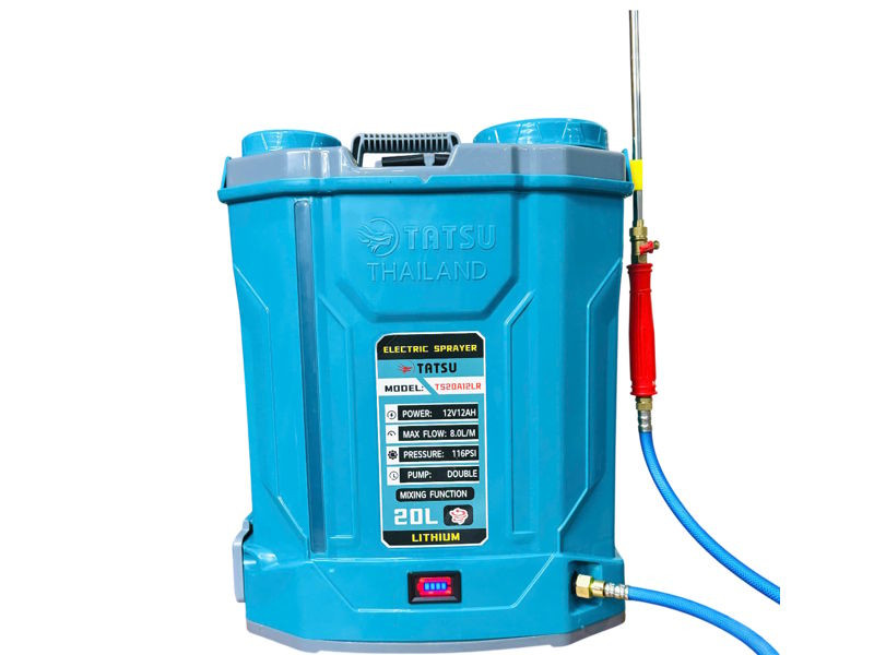 Bình xịt thuốc Pin Lithium TATSU TS20A12LR, 20 L, 2 bơm  có đảo thuốc