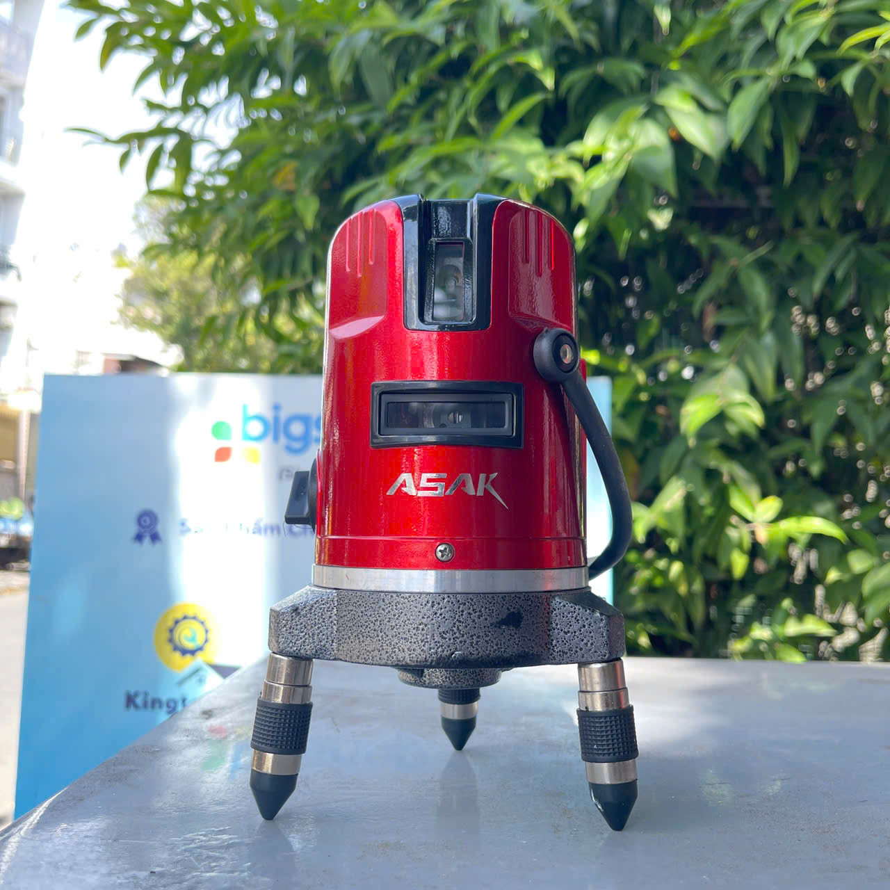 Máy cân mực laser 5 tia đỏ ASAK BL5002, tặng kèm chân