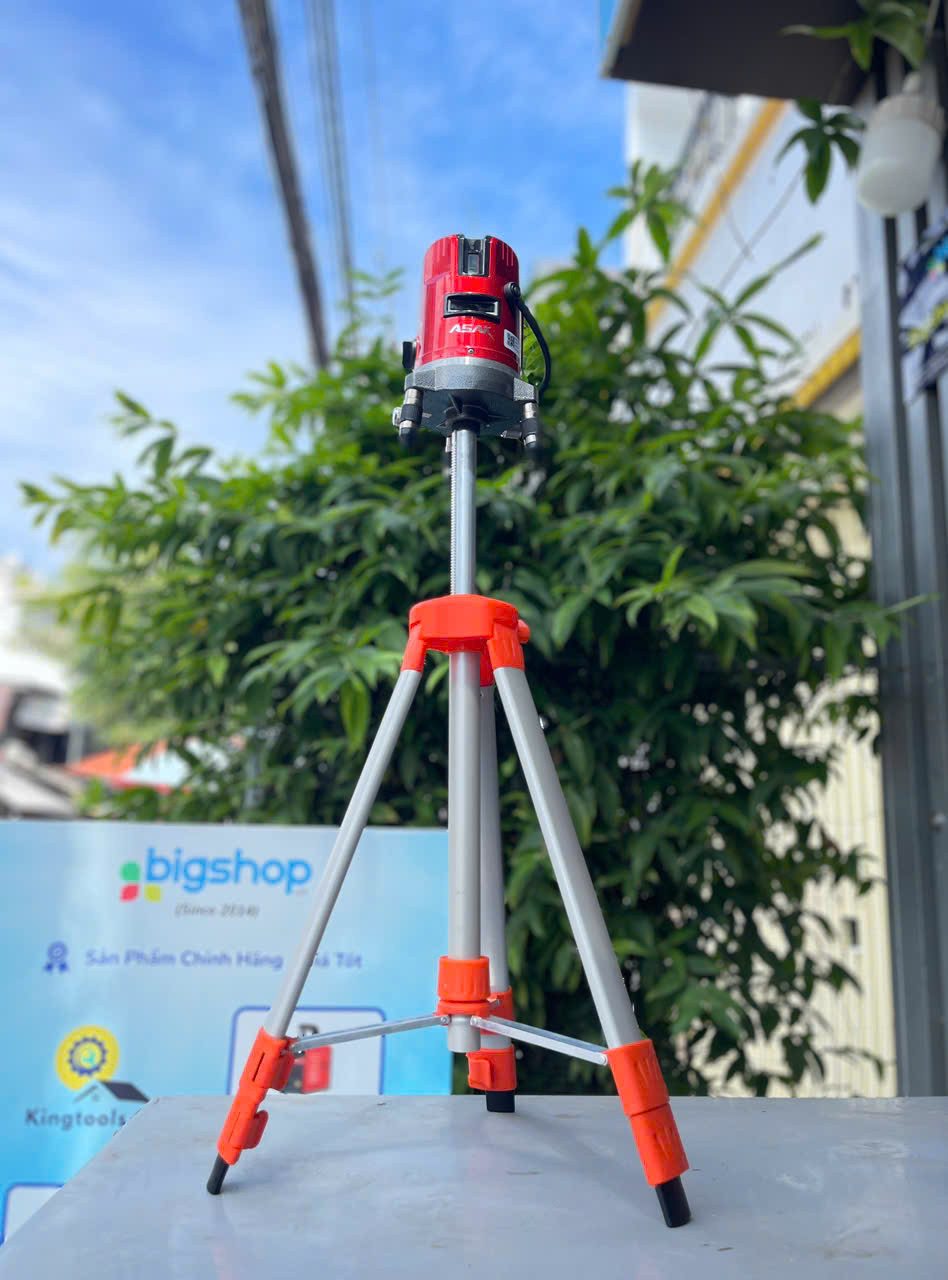 Máy cân mực laser 5 tia đỏ ASAK BL5002, tặng kèm chân