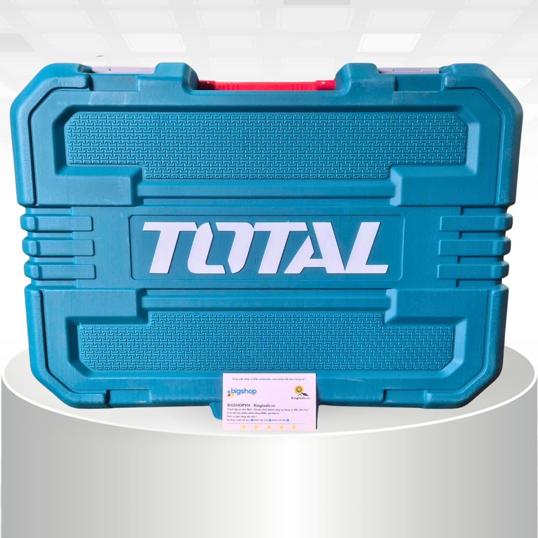 Bộ máy khoan búa pin 165 món TOTAL THKTHP11652 (Kèm máy khoan búa 66Nm TIDLI20668, 1 pin 2.0Ah và sạc)