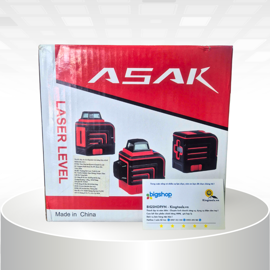 Máy cân bằng laser 2 tia đỏ ASAK BL1210-1