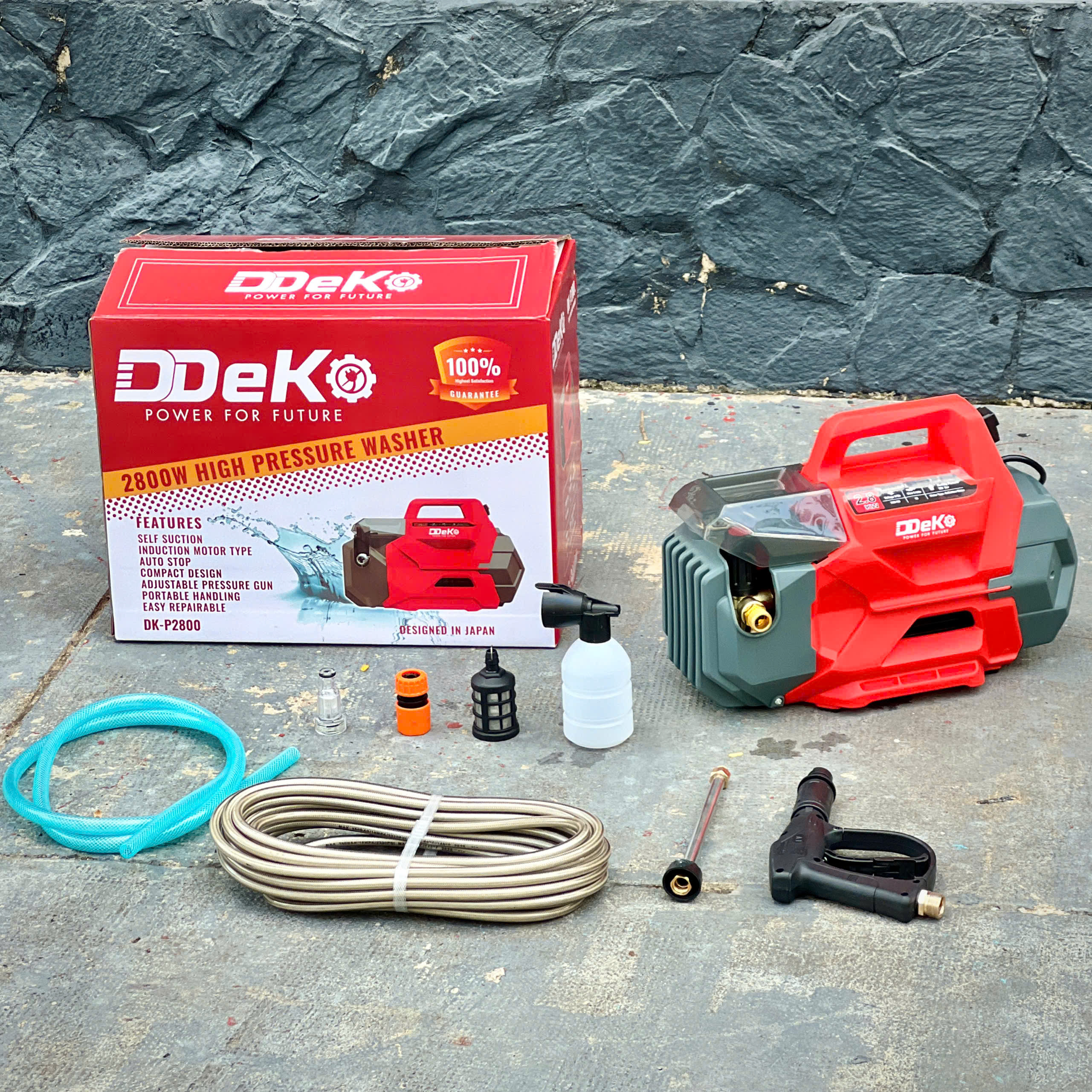 Máy rửa xe chỉnh áp 2800W DEKO DK-P2800