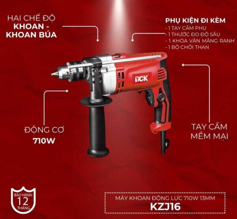 Máy khoan động lực 710W 13mm DCK KZJ16