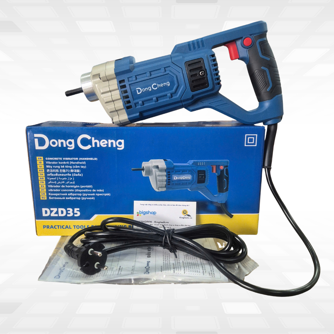 Máy đầm dùi bê tông cầm tay DONGCHENG DZD35 (Công suất 1200W, có kèm dây 1.5m)