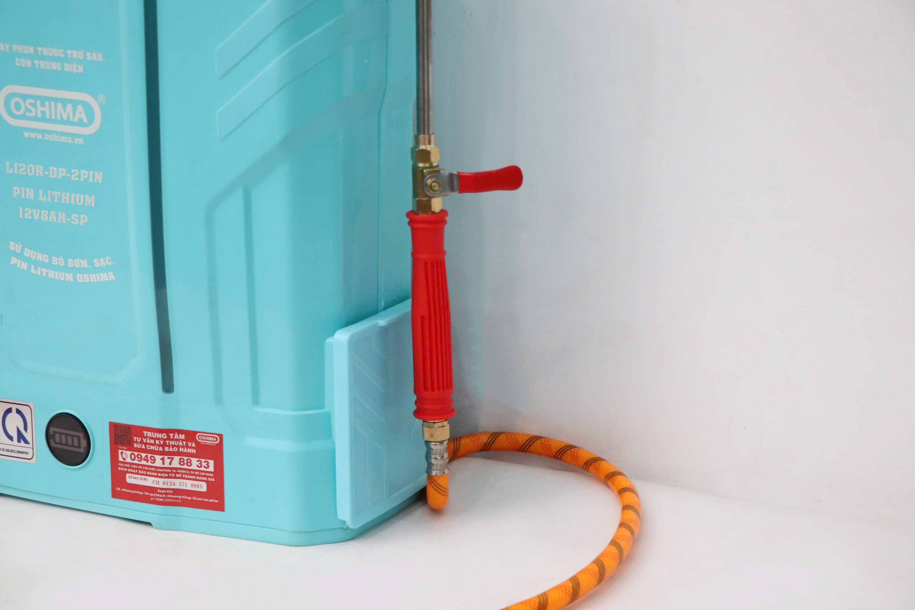 Máy phun thuốc trừ sâu, côn trùng điện dùng pin lithium OSHIMA Li20R-DP-2PIN 