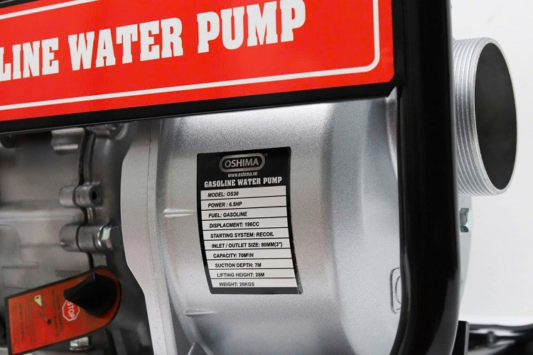 Máy bơm nước chạy xăng 6.5HP Oshima New OS 30