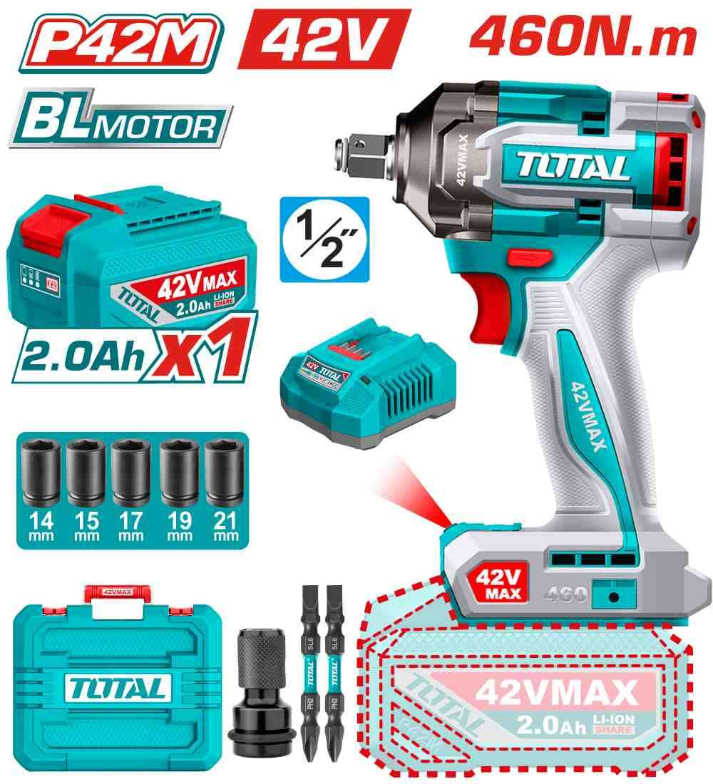 Máy siết bulong dùng pin 42V TOTAL TIWLI42461