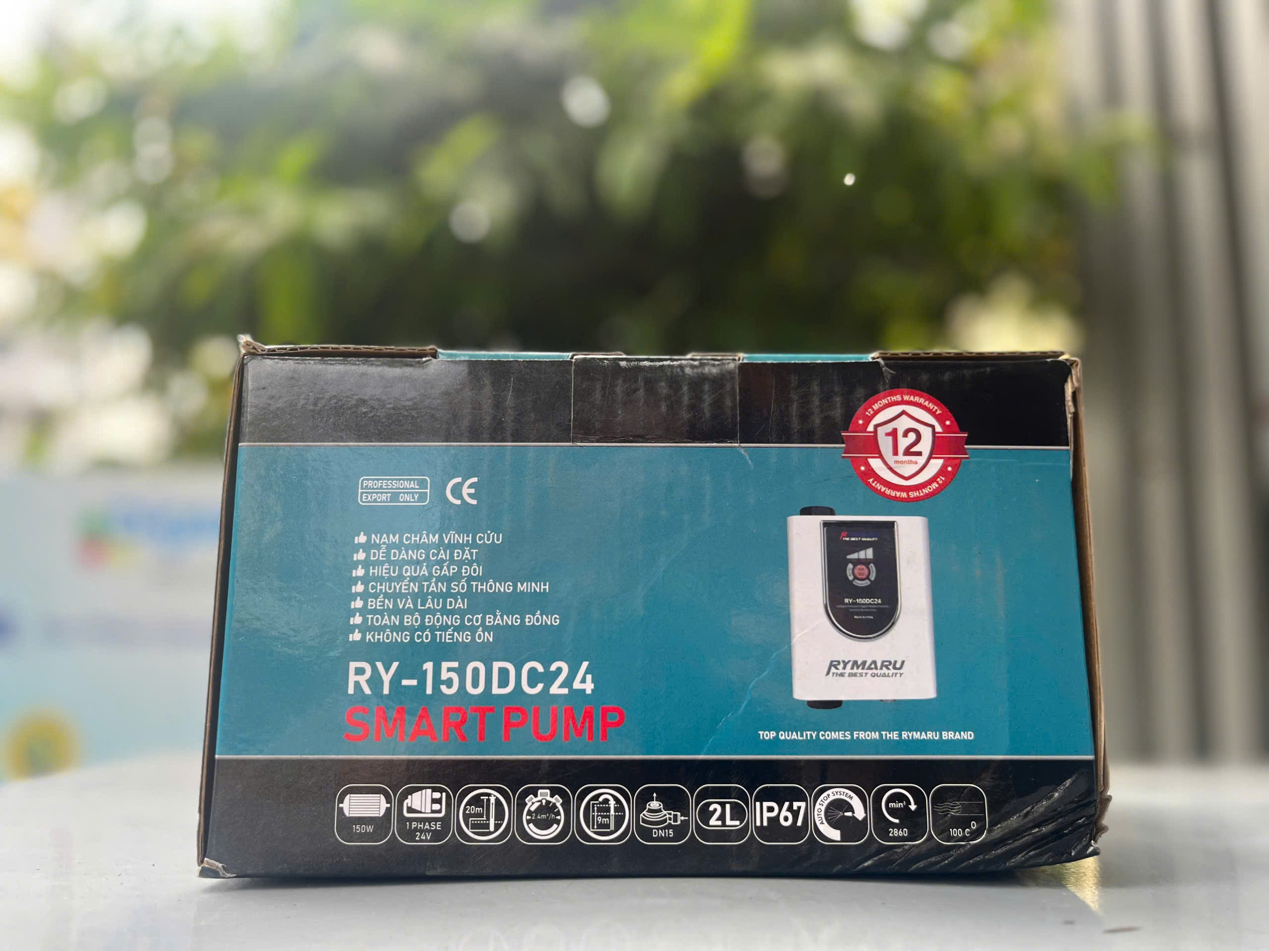 Máy Bơm Tăng Áp Mini 150W, Chống Nước IP67 RYMARU RY-150DC24