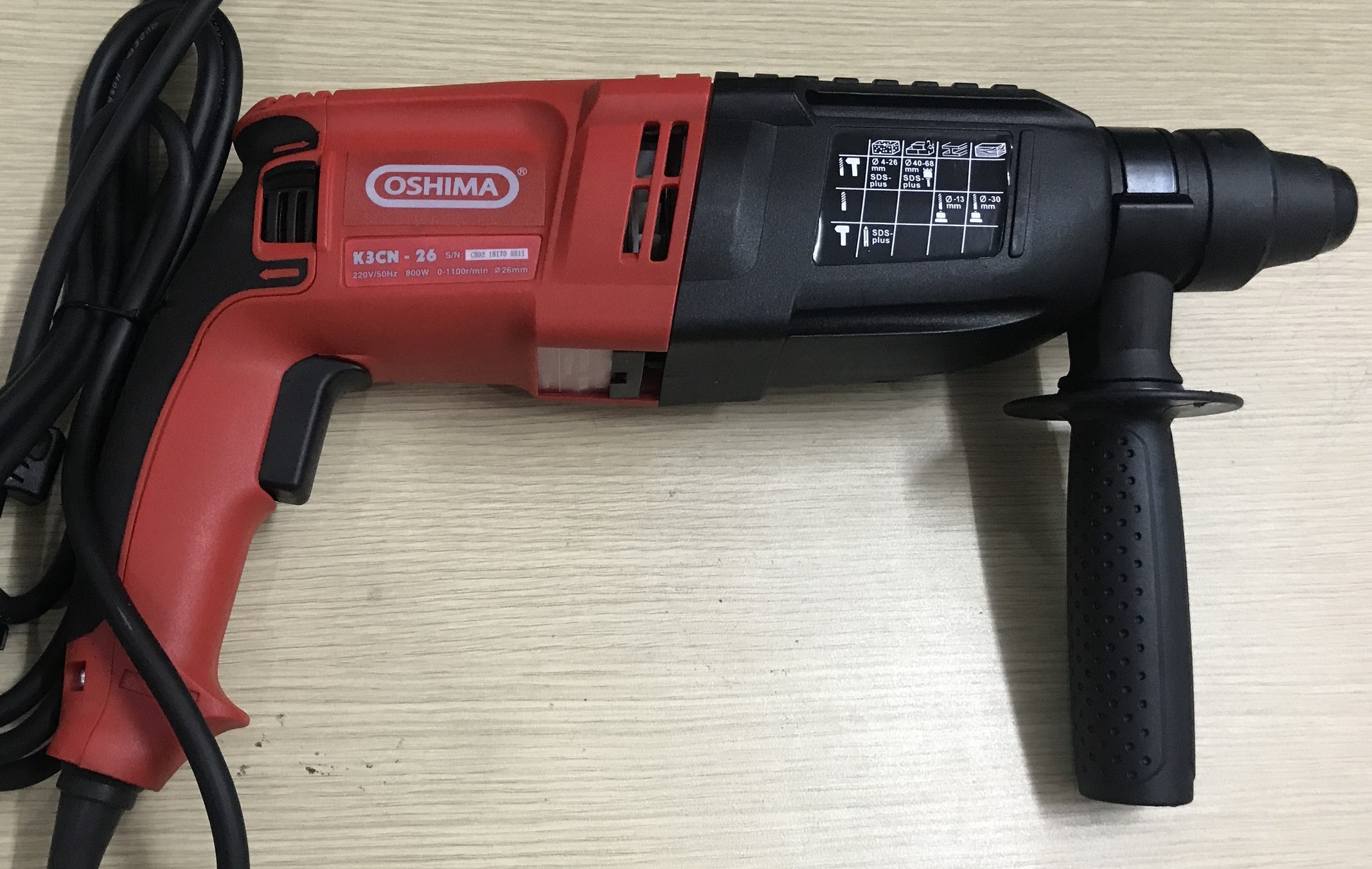 Máy Khoan Đục 3 Chức Năng 800W Oshima K3CN-26