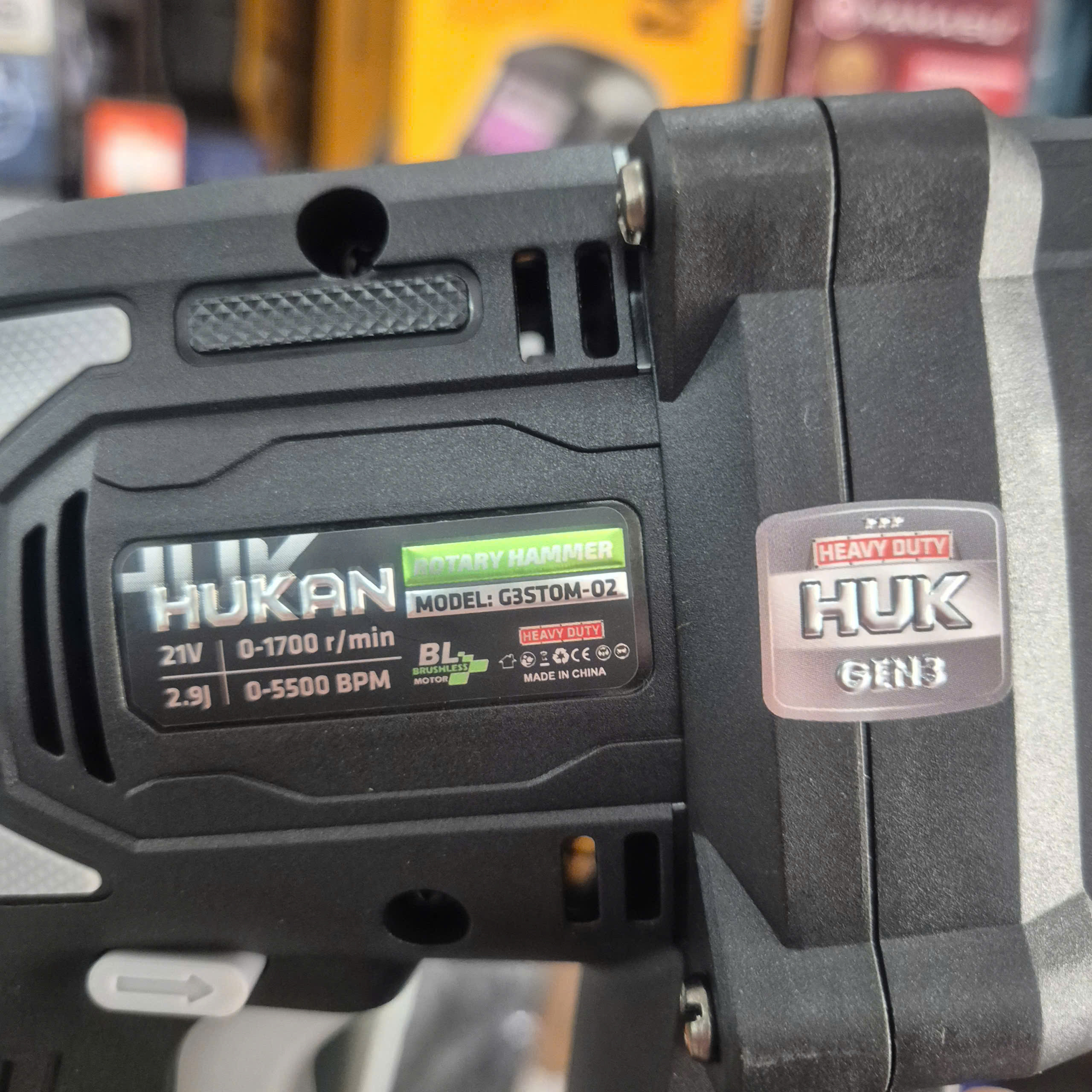 Máy Khoan Đục Bê Tông Pin 21V HUKAN G3STOM-02 (GEN 3, 2.9J)