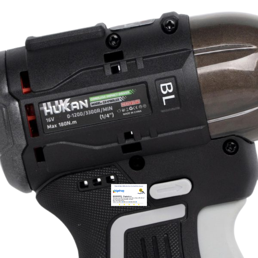 Máy chuyên vít dùng pin 16V HUKAN G3-V180LUX (GEN 3, 180Nm)