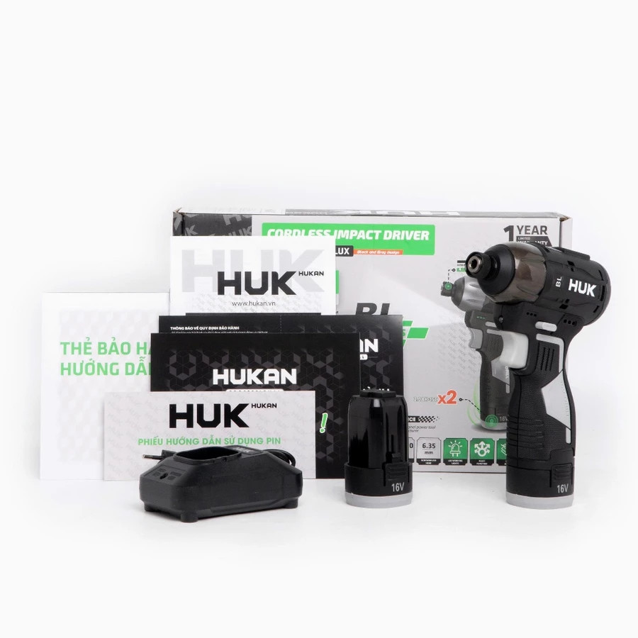 Máy chuyên vít dùng pin 16V 180N.m HUKAN G3-V180LUX