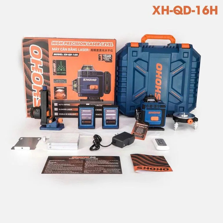 Máy cân bằng laser 16 tia xanh SHOHO XH-QD-16H (không kèm chân)