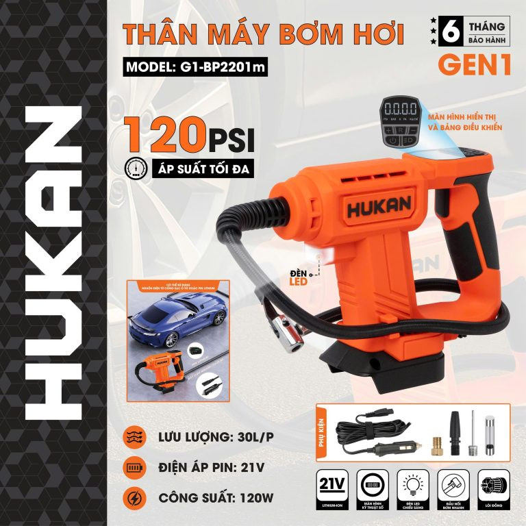 Máy bơm hơi HUKAN G1-BP2201m 21V