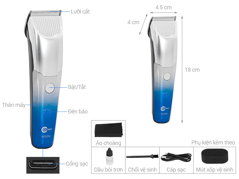 Tông Đơ Hớt Tóc CoClear HC5216