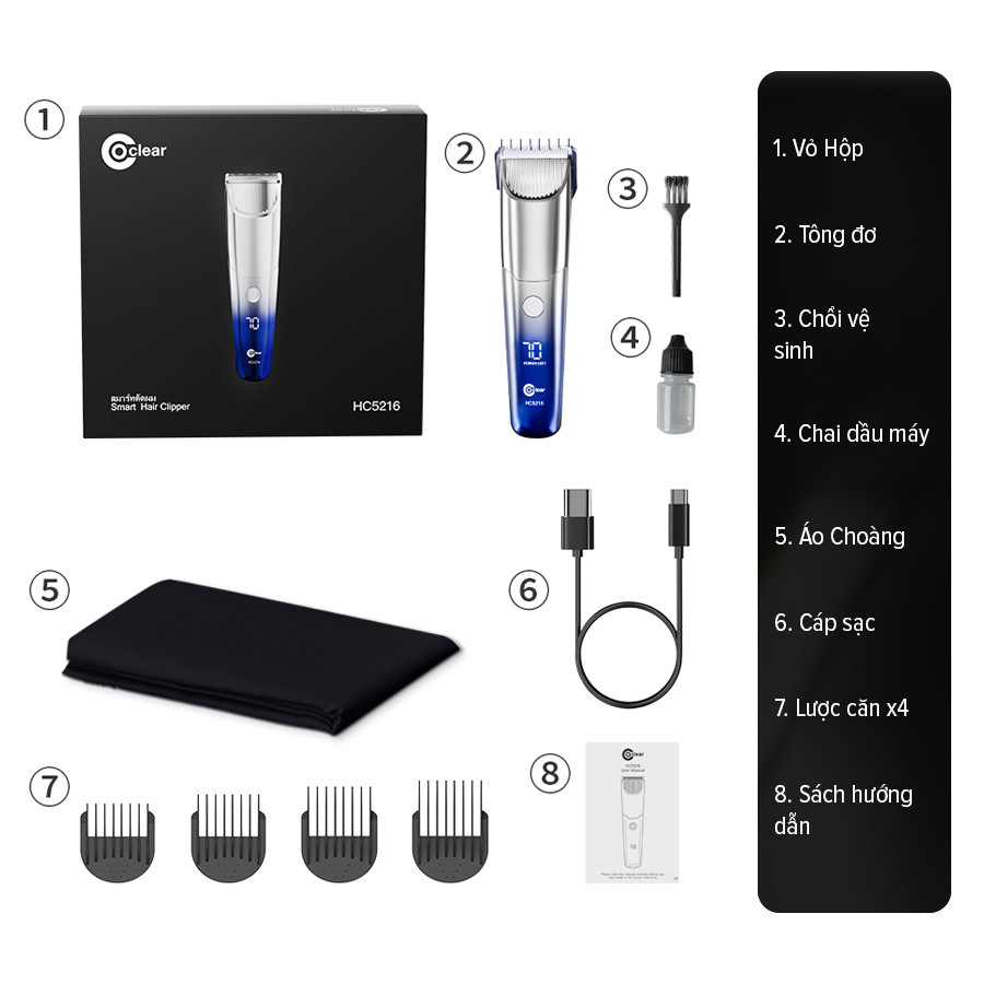 Tông Đơ Hớt Tóc CoClear HC5216