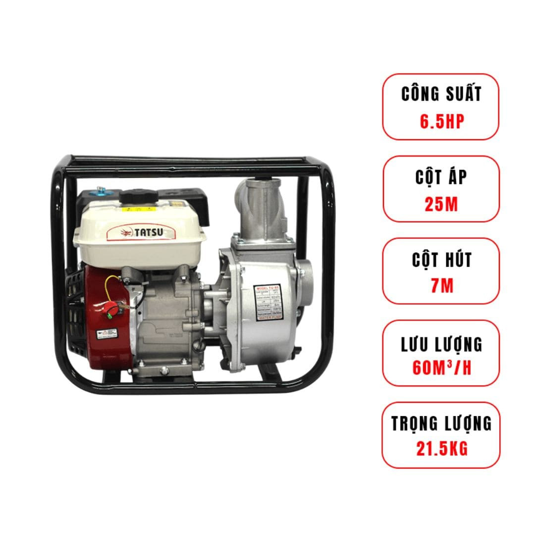 Máy Bơm Nước Chạy Xăng TATSU TU-80