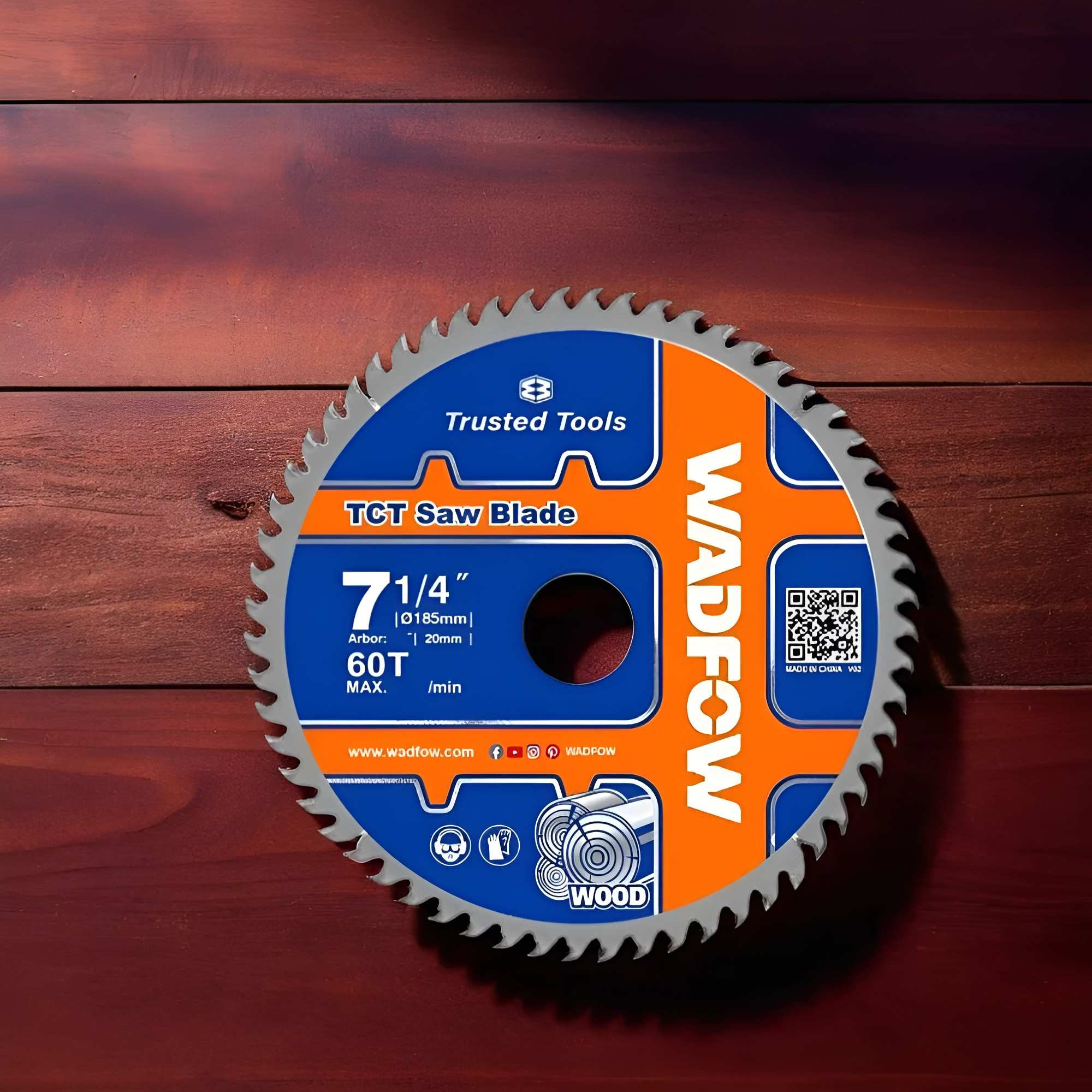 Lưỡi cưa gỗ TCT 185mmx60T WADFOW WTC1K03