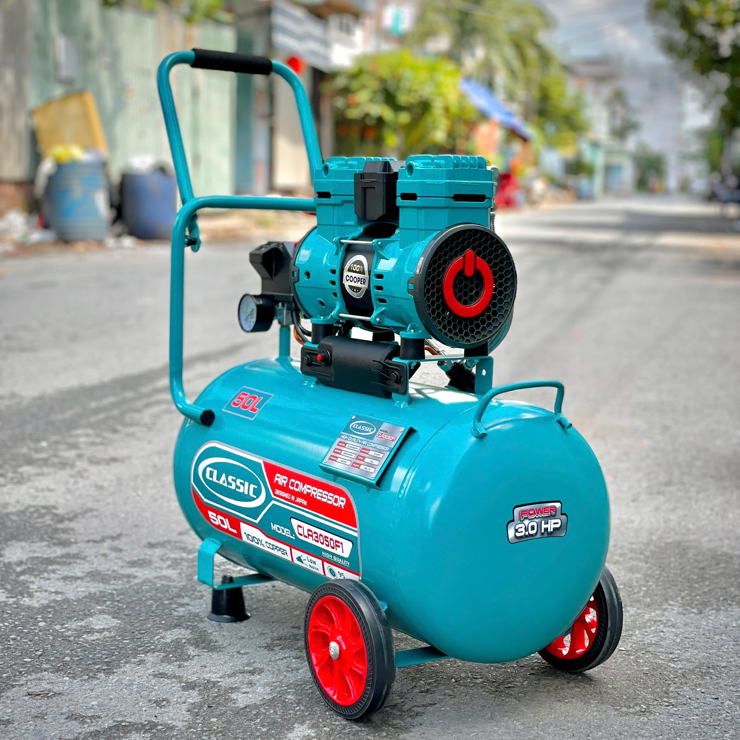 Máy Nén Khí Không Dầu 3HP x2 50L Classic CLA3050F2