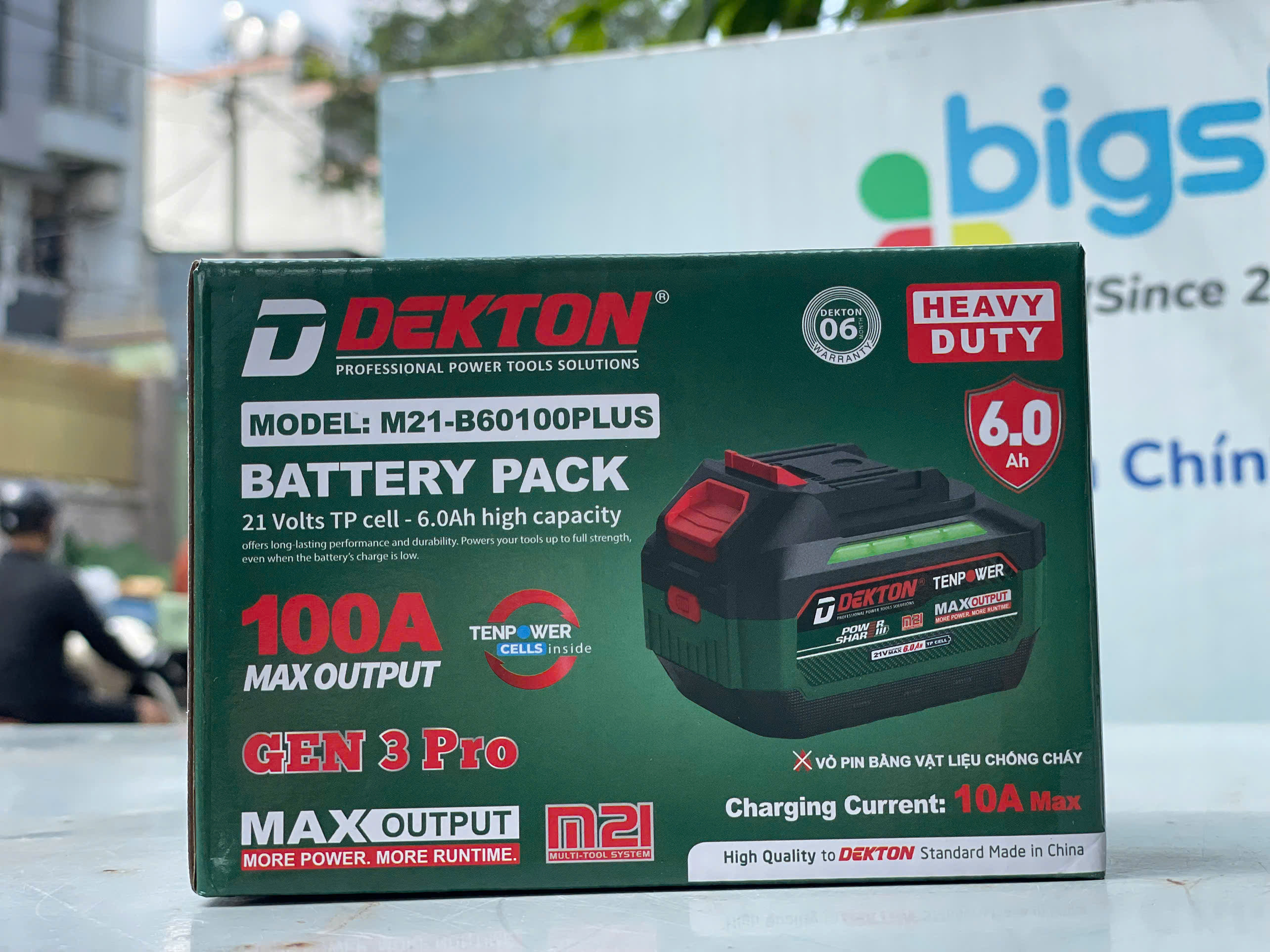 Pin Dekton 21V 6.0Ah M21-B60100Plus Dòng xã 100A
